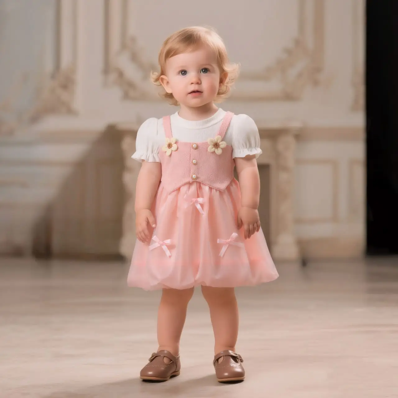 Kleinkind Kleid Sommer Neue Kurzarm Baby Mädchen Kleid Nachahmung Von Zwei Stücke Süße Schleife 3d Blumenmädchen Kleidung Image