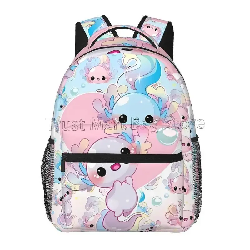 Le Axolotl Kawaii sac à dos classique pour l'école sacs pour ordinateur portable étudiant Bookbag sac à dos décontracté pour filles garçons adolescents voyage Sport travail