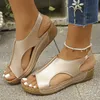 Sommer Frau Sandalen Schuhe Weiche Schuhe Frau Plus Größe Sandalen Frauen Keil Wanderschuhe Elegante Schuhe Weibliche Frauen Sandale