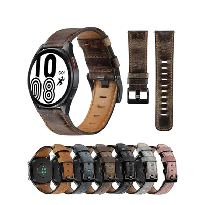 Echtes Lederarmband für Samsung Galaxy Watch 7/FE/4/6/classic/5/5 pro 20 mm 22 mm Gürtel Correa Armband Huawei Gt 5-4-3-2e Armband