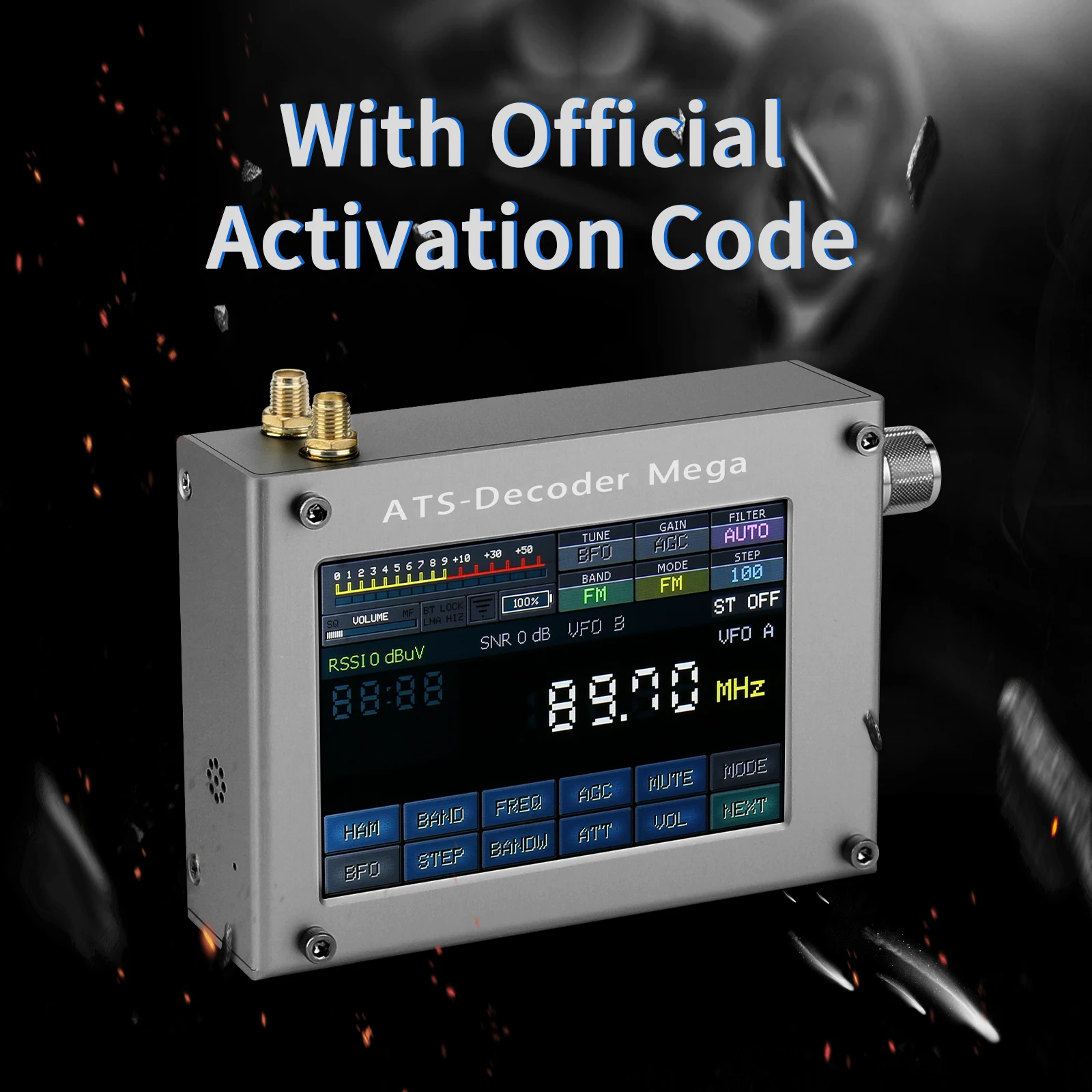 HAMGEEK SDR Radio AM FM SYNC SSB CW DIGI Empfänger ATS-Decoder Mega verbesserte Version des ATS25 max-Decoders mit 4-Zoll-Farbbildschirm Image