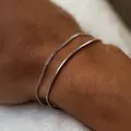 Set di braccialetti in lega color argento Bracciale semplice con catena a serpente per gioielli di moda da donna Accessori per braccialetti da uomo Regalo