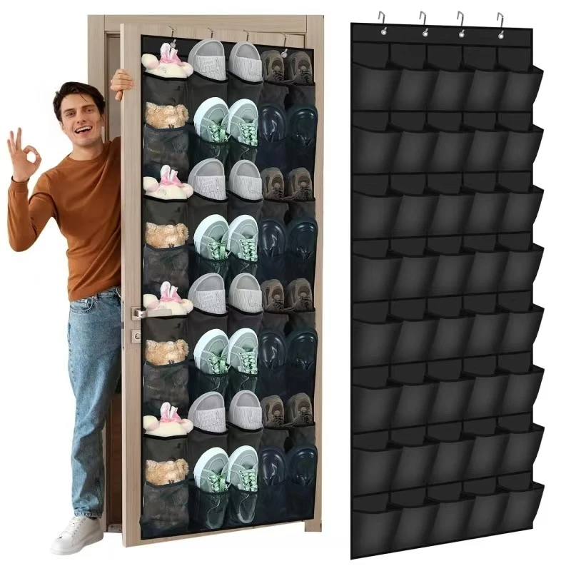 Schuhregal über der Tür mit 12/14/24/28/35/40 großen Netztaschen, hängender Schuh-Organizer für Schrank, hängender Schuhregalhalter