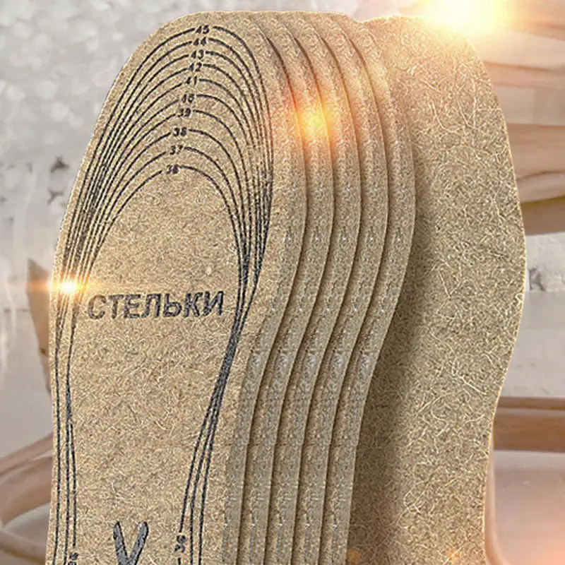 Diy Cut Out Jede Größe Dicke Filz Einlegesohle Für Frauen Männer Herbst Winter Angepasst Mit Multifunktionale Einlegesohlen Unisex Beheizte Einlegesohle Image