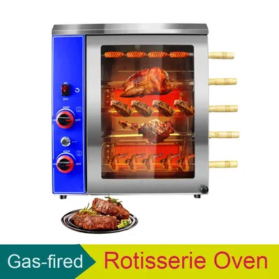 Gas-BBQ, hochwertiger, kommerzieller Gebrauch, Hähnchenfleisch, gebratener, gasgebrannter Rotisserie-Ofen, rotierender Grill zum Verkauf
