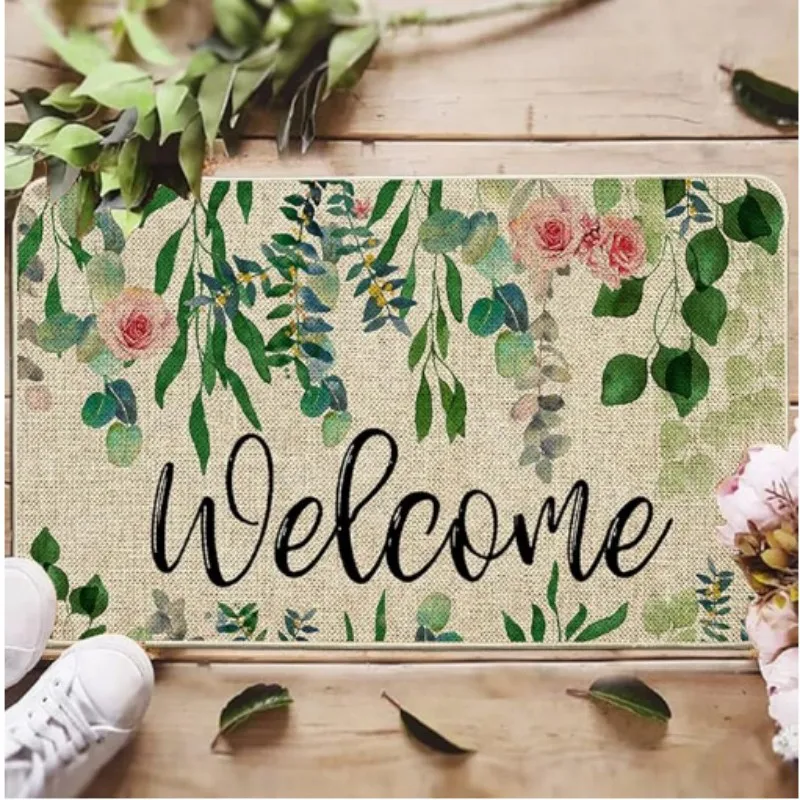 VIKAMA saugfähige Badezimmer-Bodenmatte im amerikanischen Stil, Bodenmatte für den Eingangsbereich, rutschfester Badezimmerteppich, Heimdekoration Image