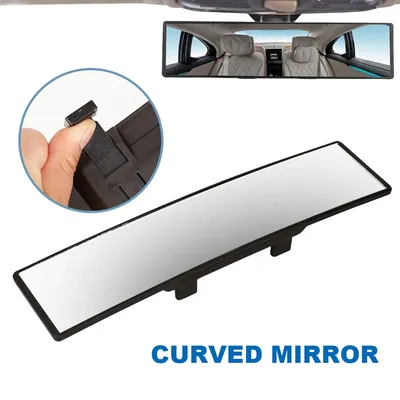 285mm Interior Anti Glare Rearview Mirror Rubber Clip Anti Glare Panoramic Rear View Mirror Wide Convex Rear View Clear Mirror