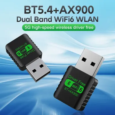 USB WiFi Bluetooth 5.4 Adapter AX900 WiFi 6 Adapter Dual Band 2.4G&5GHz Wireless Network Card WiFi Adaptador For Window 10/11 PC