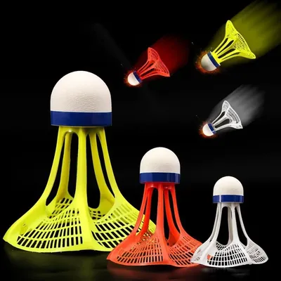 Dark Night LED Badminton Lighting Balls Luminous Lighting Badminton Foam Head Durable Luminous Shuttlecock Outdoor Game