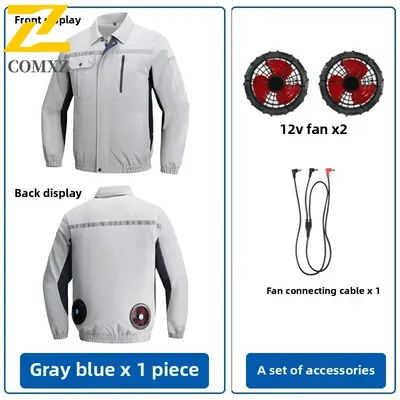Men's and Women's Air Conditioning Clothing Heatstroke Prevention Cooling Fan Jacket Cooling High-temperature Work Fan Clothing