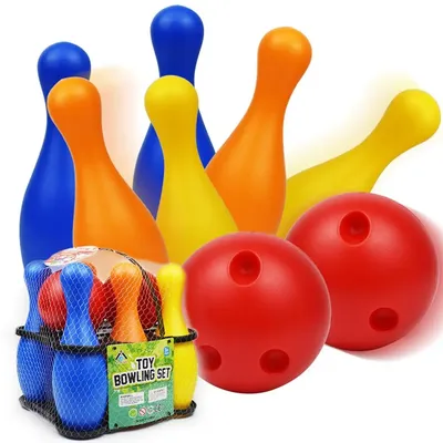 Durable Bowling Toy Playing Children Casual Skills Practice Sports Kids Colorful