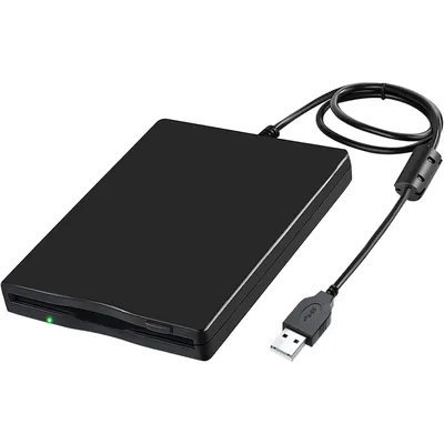 Floppy Disk Reader Drive 3.5" 1.44MB FDD External USB Floppy Diskette Drive for Windows 11/10/8/7/XP/Vista Mac PC Laptop Desktop