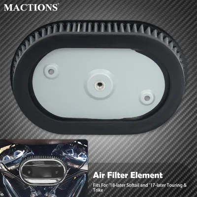 Motorcycle Gray Air Cleaner Element Filter Replacement For Harley M8 Touring Road King FLTRX 17-Up Softail Fat Bob FXLD 2018-Up