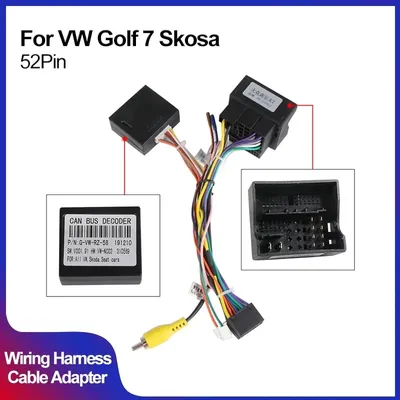 For Volkswagen Passat b6 b7 CC Skoda Seat Android Car Radio Stereo 16Pin Wired Harness Adapter Canbus Box Power Cable Connector