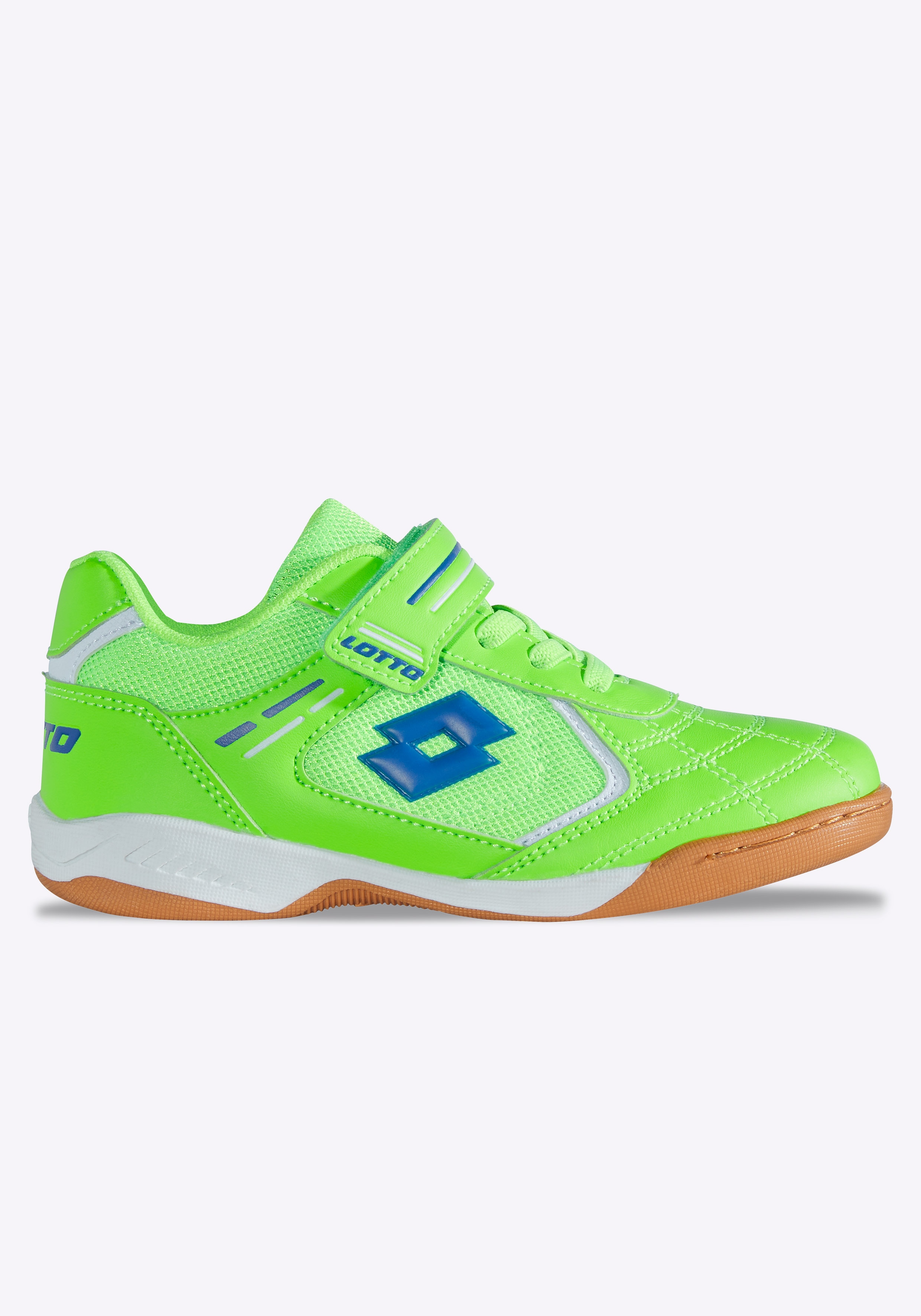 Hallenschuh LOTTO, Mädchen, Gr. 35, grün (fr.grün, blau), Synthetik, Schuhe Hallenschuh