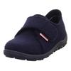 Hausschuh SUPERFIT "HAPPY OCTI WMS: Mittel", Kinder, Gr. 33, blau (dunkelblau), Wolle, unifarben, casual, Schuhe, Klettschuh mit Schurwolle, Größenschablone zum Download