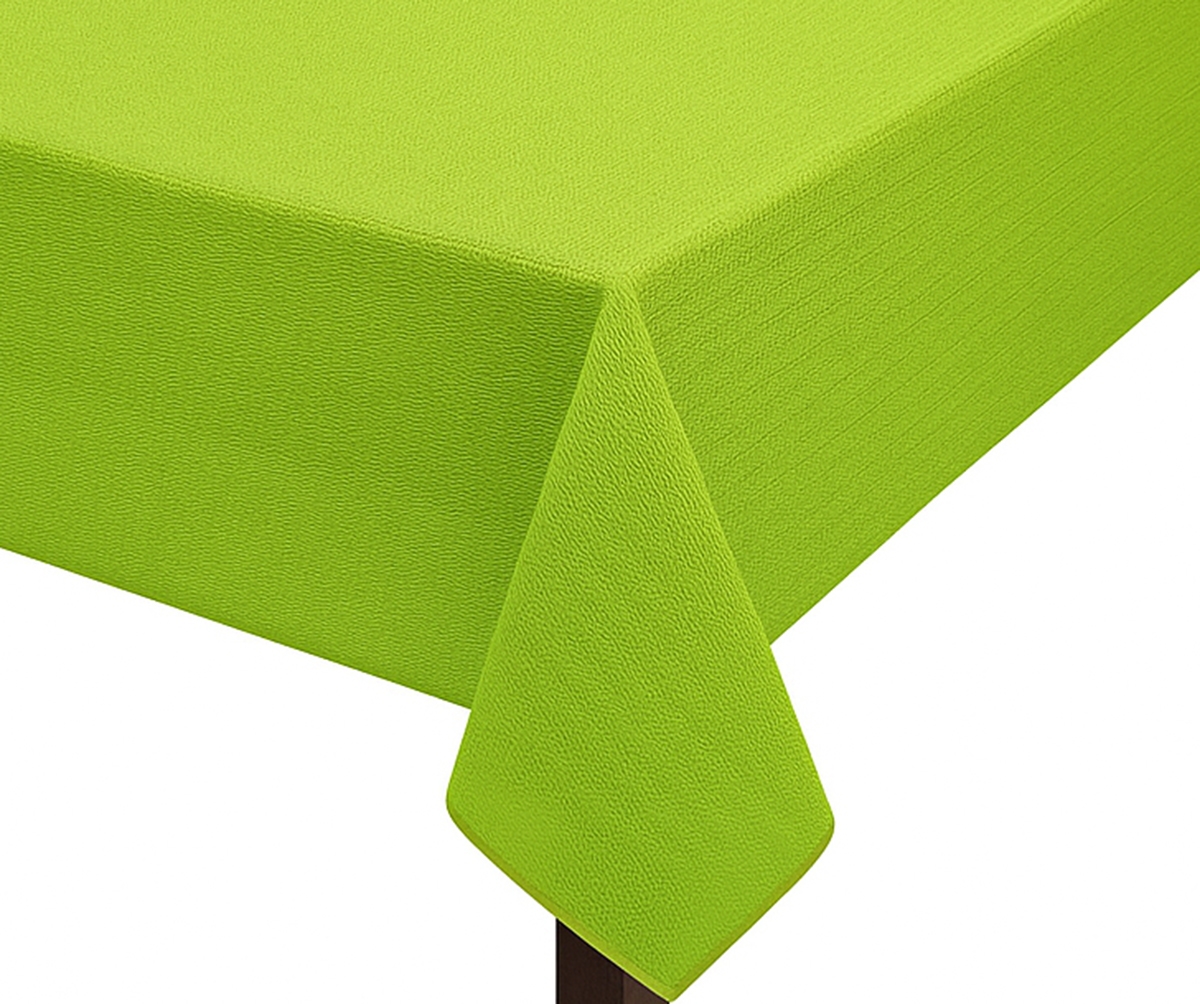 Leonado Vicenti Tischdecke Garten Oval 140x180 cm Grün mit Paspel Band pflegeleicht Weichschaum abwischbar Rutschfest Wetterbeständig Image