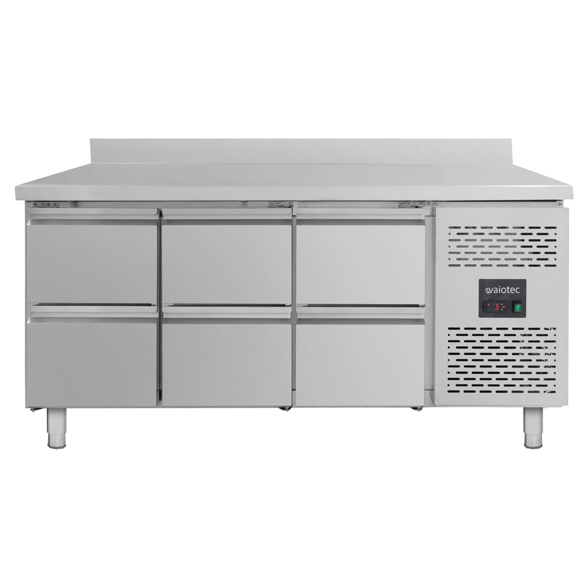 vaiotec Kühltisch / 6 Schubladen inkl. Aufkantung - Monoblock, 1795 x 700 mm Image