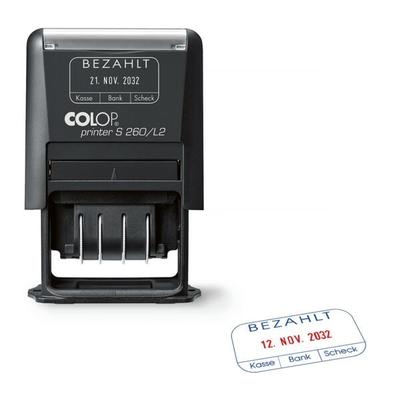 Colop Selbstfärbender Datumstempel »S 260/L2 Bezahlt« schwarz Image