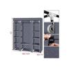 12-stöckiger Stoffkleiderschrank mit Kleiderstange und Ablagen, 135 x 45 x 172 cm, grauer Schrank