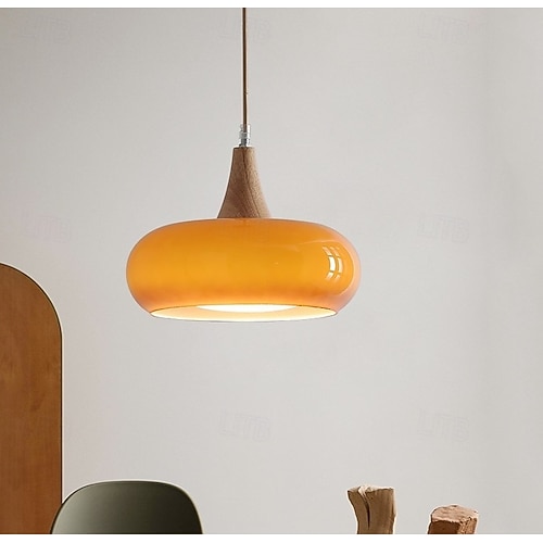 Japanischer cremefarbener Windglas-Kronleuchter im Retro-Stil, minimalistische Kunst aus Gummiholz, Hängeleuchte für Schlafzimmer, Restaurantdekoration, Hängeleuchter für den Innenbereich, Image