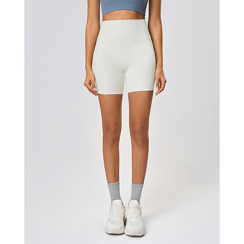 Damen Fitnesshose Pilates-Hosen Yogahose Leicht Hohe Taille Fitnessstudio Pilates Zumba Unterteile Einfarbig Violett Dunkelrosa Hellbraun Sport Sportkleidung Image