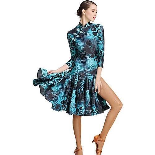 Frauen Gesellschaftstanzkleid Latein Modern Walzer Tango Kleider Professionelles Wettkampftanzkostüm Image