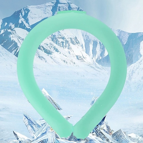 Tragbarer Nackenkühlschlauch, wiederverwendbarer Gel-Eisbeutel-Kühlring für den Sommer, tragbarer Nackenmassager mit Sonnenstich-Prävention Image