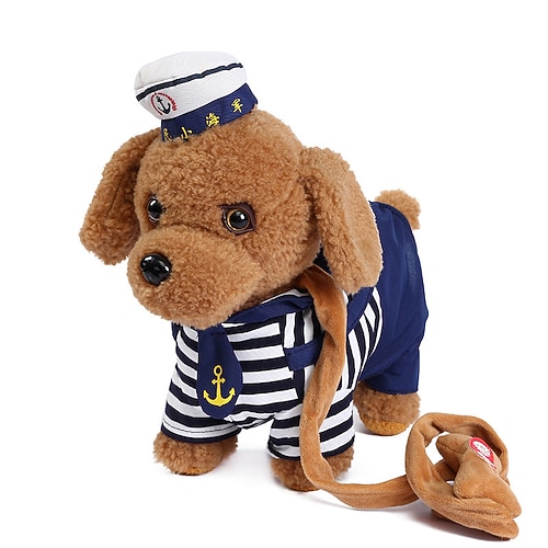 Fernbedienungs-Roboterhund Elektronisches Plüschwelpen-Spielzeug Interaktive Spielzeuge Gehen Singendes Plüschtier Geschenk für Mädchen und Jungen im Alter von 3-6 Jahren Weihnachtsgeschenk Image