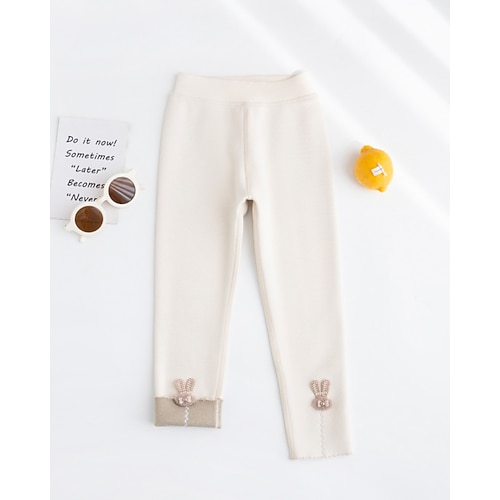 Kinder Mädchen Leggings Einfarbig Täglich Outdoor 4-12 Jahre Herbst Schwarz Purpur Dunkelgray Image