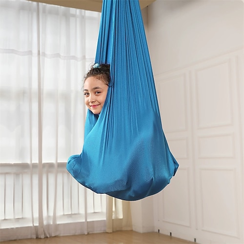 1 Aerial-Yoga-Hängematte mit kompletter Hardware – Umarmungsschaukel für Yoga, Camping, Picknick im Freien und drinnen – handwaschbarer Webstoff mit 80 % Textilanteil – Größe 288 x 149 cm Image