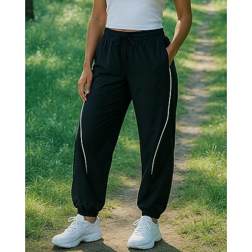 Damen Jogginghosen Jogginghose Laufhosen Elastischer Bund Hosen Sport Outdoor Lässig Schnelltrocknend Leicht Elastisch Atmungsaktiv Tennis Golfspiel Laufen Normale Passform Sportbekleidung