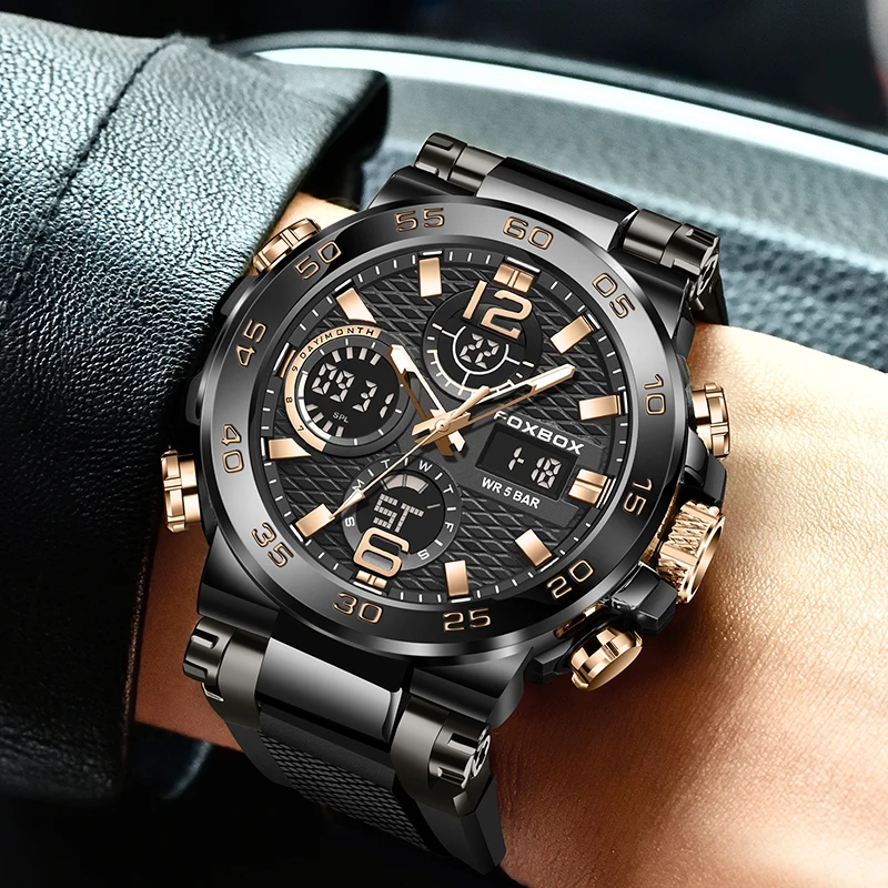 2025 neue LIGE Design Uhr männer LCD Digital Armbanduhr Luxus Mode Uhr Für Männer Leuchtende Wasserdichte Uhr Relogio Masculino Image