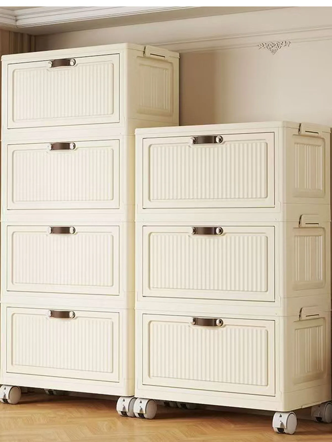 Aufbewahrungsschrank Faltbare Aufbewahrungsbox Wohnzimmer Spielzeugschrank Aufbewahrungsregal Snack-Schrank Organizer-Box Küchenschrank Faltbarer Aufbewahrungsschrank Organizer