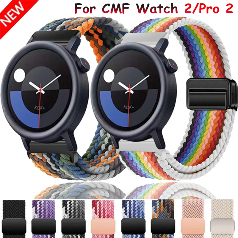 22 mm magnetisch geflochtenes Solo-Loop-Armband für CMF Watch 2 Sport, atmungsaktiv, bequem, Armband für CMF Watch Pro 2 Correa-Zubehör Image
