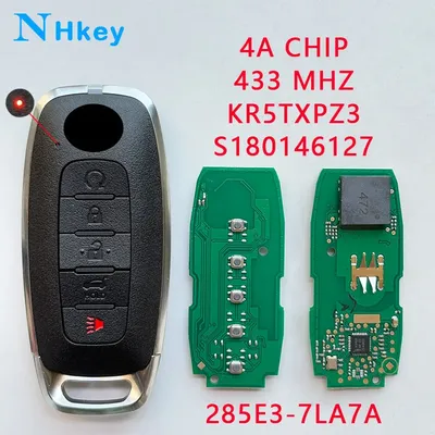 NH key S180146127 285E3-7LA7A KR5TXPZ3 433MHz 4A Chip 5 Buttons Car Remote Key for Nissan 2022+ Pathfinder/Rogue/Kicks