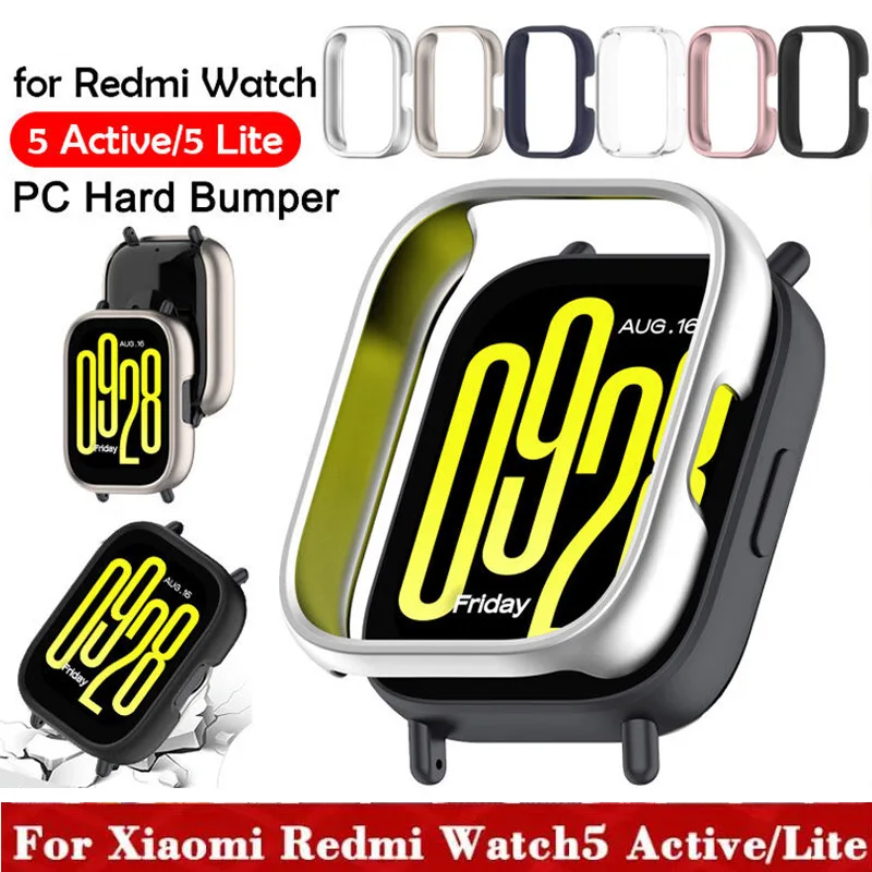 PC Hohl Abdeckung Fall Für Redmi Uhr 5 Aktive Screen Protector Shell Stoßstange Schutzhülle Für Redmi Uhr 5 Lite Zubehör Image