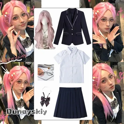 Mizi Schule JK Cosplay Anime Alien Bühne Cosplay Kostüm Mantel Hemd Perücke jiakei Kleider Frau kostüm Mizi Rollenspiel Anzüge jual dh Image