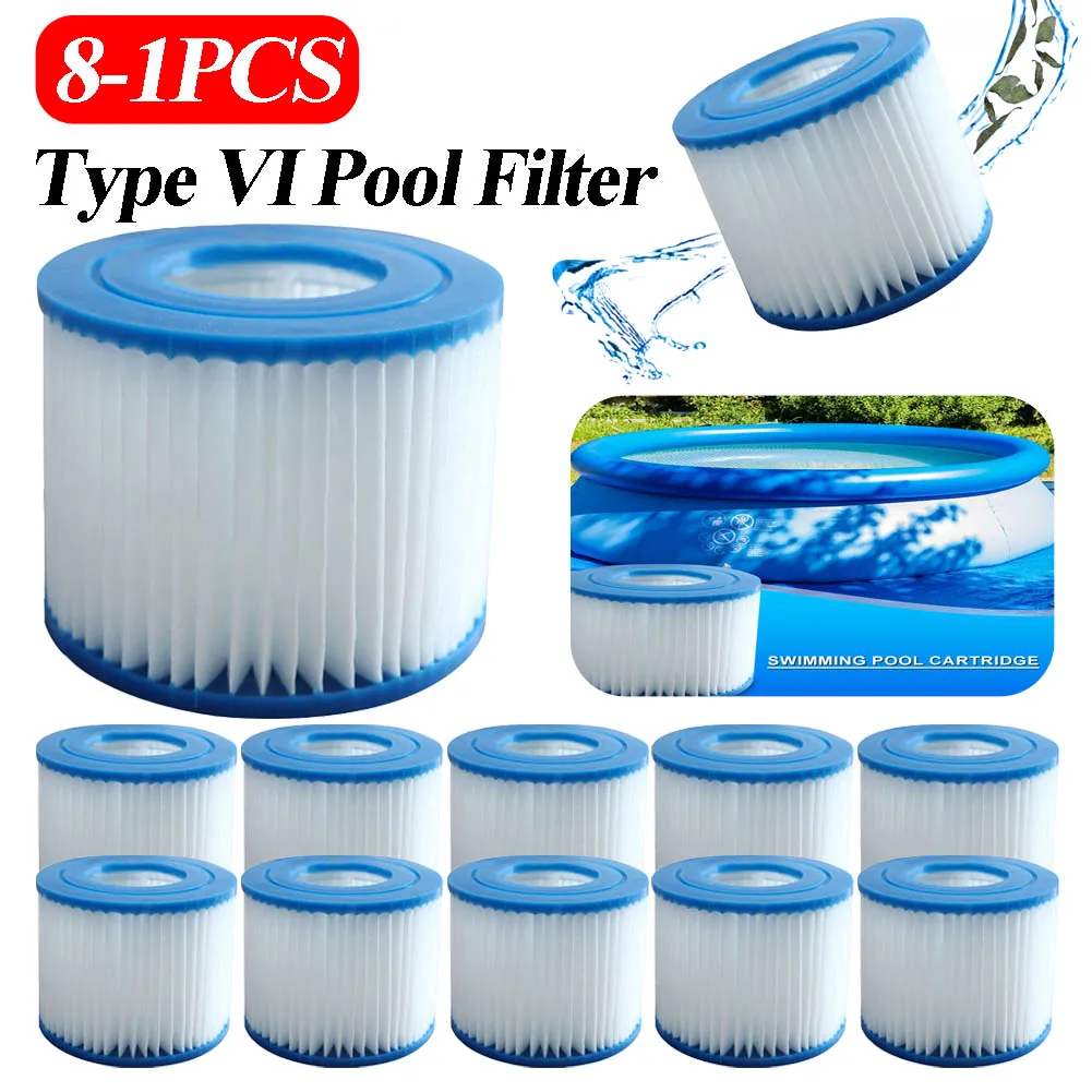 Typ VI Whirlpool-Filter, weiche Gummienden, Poolfilter-Ersatz, wiederverwendbarer SPA-Filter-Ersatz für / für Intex-Filter Image