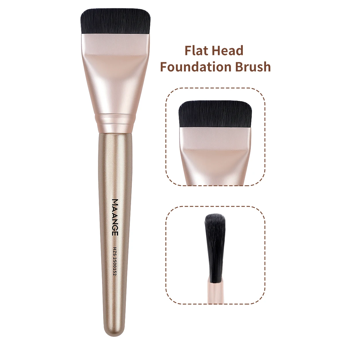 MAANGE Flachkopf-Grundierungspinsel, ultradünner Maskenpinsel für flüssige Creme, Kosmetik, Blending Beauty Tool, Premium-Geschenk