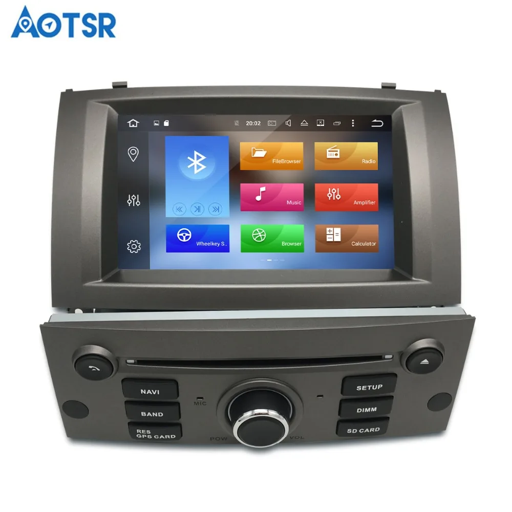 Android 14 Auto-DVD-CD-Player für Peugeot 407 2004–2010, Auto-GPS-Satnav, Autoradio-Einheit, GPS-Navigation mit DSP und kostenloser Kamera Image