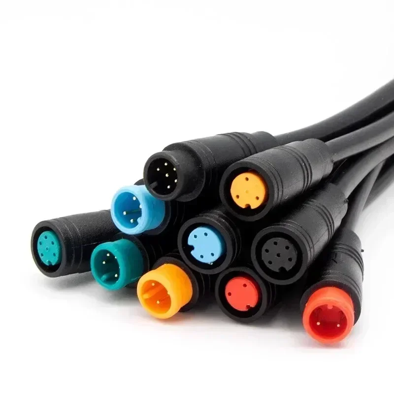 M8 2 3 4 5 6 Pin DC Elektrische Fahrrad Butt Joint Stecker wasserdicht weiblich männlich Stecker Verdrahtung Roller Brems Kabel Signal 20 CM Image