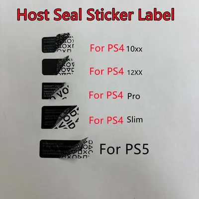 50Pcs/Lot Warranty Sticker Replacement for Ps4 1000 11xx 1200 20xx Slim Pro Housing Host Label Seal for Ps5 Console Case Shell
