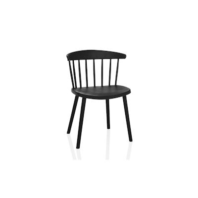 Dining Stuhl / Besucherstuhl ARTIFO RIB Kunststoff schwarz hjh LIVING Image