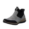 Slip-On Sneaker RIEKER "Ready2GO", Damen, Gr. 39, grau (grau, schwarz), Nubuklederimitat, Textil, sportlich, Schuhe, Boots, Schlupfschuh, Casual-Sneaker mit MemoSoft-Ausstattung