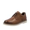 Schnürschuh RIEKER, Herren, Gr. 43, braun, Glattleder, used, klassisch, Schuhe, Halbschuh, Business-Schnürer in bequemer Form