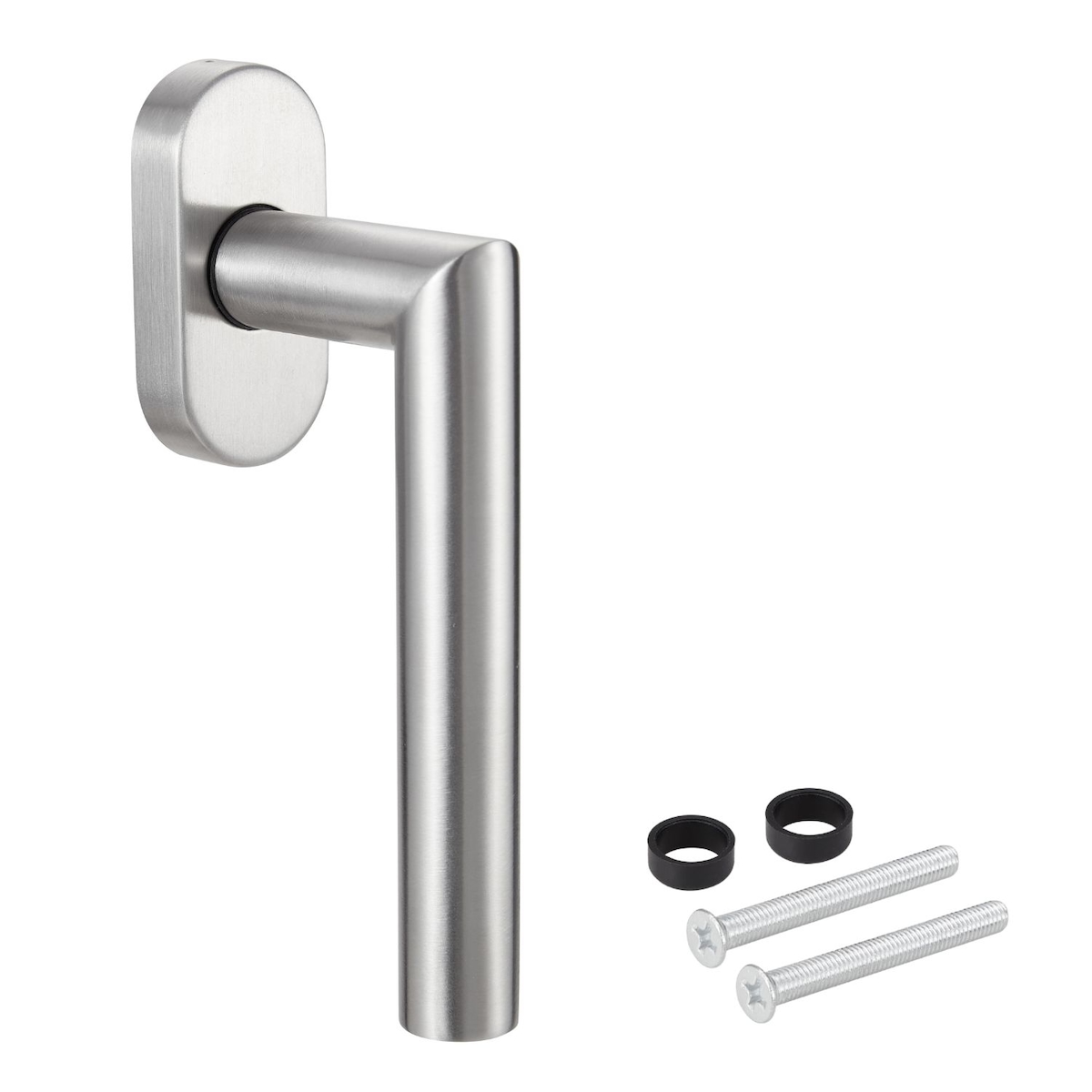 ID Dinkel Fenstergriffe Edelstahl gebürstet 4 Stück Fensterolive Rasterolive Fensterbeschlag Fenstergarnitur Image