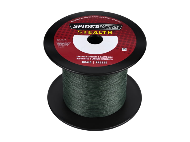 Spiderwire Stealth Superline 0.013in/0.33mm 40lb/18.1kg 3000yd/2743m 12lb Moss Green SS40G-3000