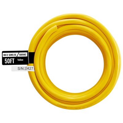 UIMOSO NM-B Wire, Non-Mettalic Residential Indoor Electrical Wire with Ground, PVC Sheathed High-Purity Copper Core Cable