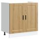 vidaXL Spülenunterschrank Porto Artisan-Eiche 80x46x81,5 cm